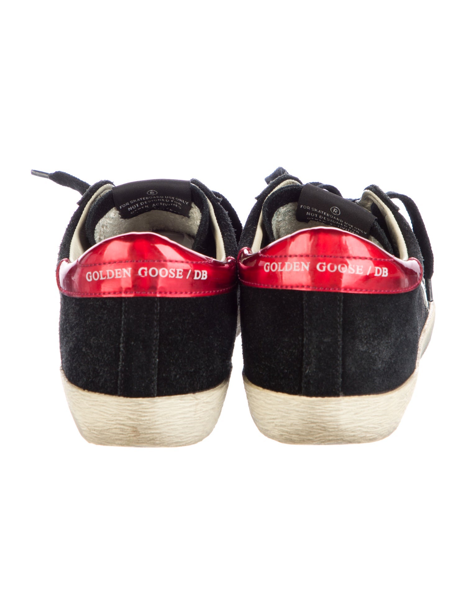 Golden Goose Suede Colorblock Pattern Sneakers